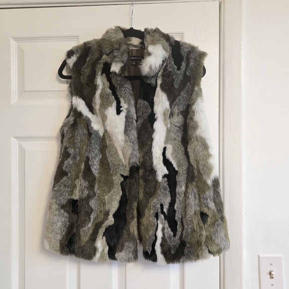 INC International Concepts Jackets & Blazers - INC International Concepts Multicolor Faux Fur Vest